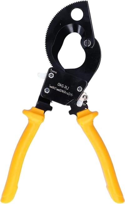 Kabelknipper Ratel - Draadknipper Gereedschap - Koperdraad Knippen - Eénhandige Bediening - Tot 240mm² - Zwart