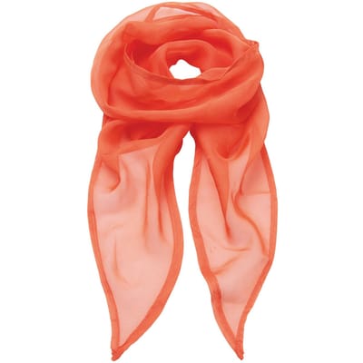 Premier Uniseks sjaal van chiffon in kleuren voor volwassenen (Oranje)