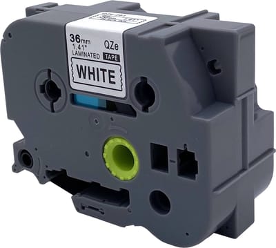 DULA Brother Compatible label tape- Tze-261 - 1 cassette - Brother P-Touch - Zwart op wit - 36mm x 8m