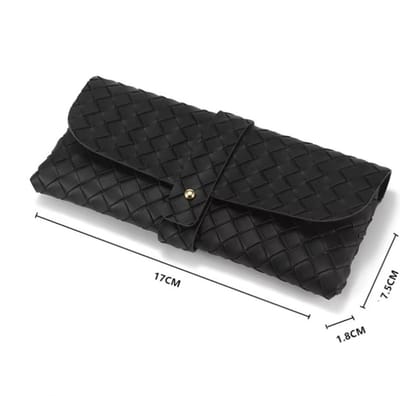 Actie4you® - Brillenkoker - Brillendoos - Brillenetui - Brillenhoes - Geweven polyester – Zwart