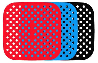 Dailygoods- Siliconen Luchtfriteusematten - Herbruikbare Friteusematten - Antiaanbaklaag - Geperforeerd Ontwerp - Voor Thuis/Restaurant - Gemakkelijk te Reinigen - Friteuse Mat