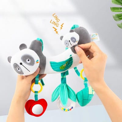 Baby Baby Kinderwagen Boog Speelgoed Autostoel Activiteit Hangend Speelgoed Baby Zacht Pluche met Geluid Windgong Poppen voor Baby Pasgeboren Cadeau