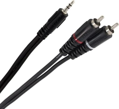 Stereo Y-Kabel Mini Jack naar RCA, 3 Meter Zwart