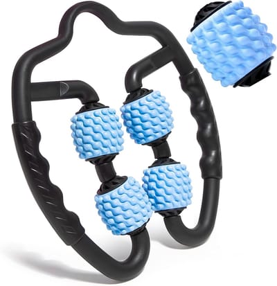 Diepe Weefselmassage Roller met 360° 3D Foam, 4 Wielen voor Effectieve Celulitisbehandeling, Ontspanning en Trigger Point Massage Accessoires