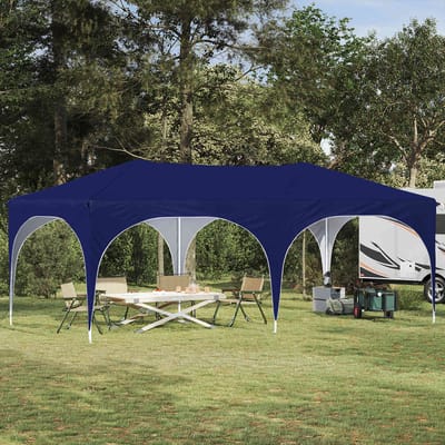 vidaXL - Pop-up - Feesttent - 575 - x - 288 - x - 245 - cm - Blauw - Oxford - Stof