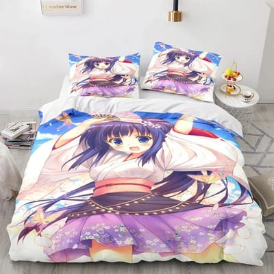 3D Anime Kawaii Sexy Meisje Beddengoed Set Jongens Meisjes Eenpersoons Tweepersoons Maat Dekbedovertrek Kussensloop Bed Kinderen Volwassenen Mode Hometextiel 70x133cm 2pcs