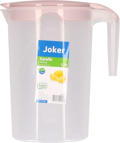 Hobby Life Schenkkan/waterkan - roze - 1750 ML - kunststof - 10 x 20 x 22 cm