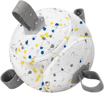 Snackbal voor honden - Interactieve bal - Tandverzorging en spel - Waterdicht en veerkrachtig - 16x16x16 cm - Wit