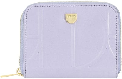 DuDu Up Portemonnee Leer 10 cm - Dames - Horizontaal - lilac-orange
