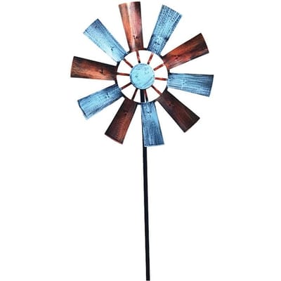 P82D Gesmeed IJzeren Draaiende Windmolen Metalen Wind Spinner Landschapsornament voor Buitenactiviteit Tuin Plaats Gazon Windmolen Decoratie