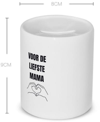Akyol - voor de liefste mama Spaarpot - Mama - cadeau mama - cadeau - verjaardag mama - moederdag - beste moeder - 350 ML inhoud