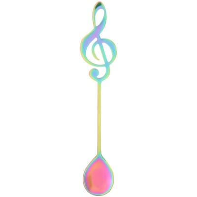RVS Dessertlepel Muzieknoot Koffie Drinken Roerlepels(Goud) blue