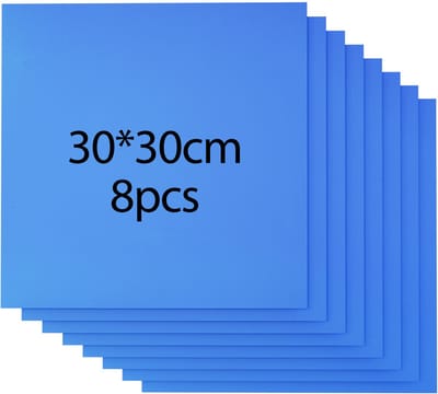 Creatorally 8 stuks Plaat - blauw Multiplex Zonder Verf - Multiplex Platen - 3mm - 30x30cm - Perfect voor Pyrografie Lasersnijden CNC Fretwerk Rolzaag Freeswerk - Modelbouw Laser Snijden Graveren