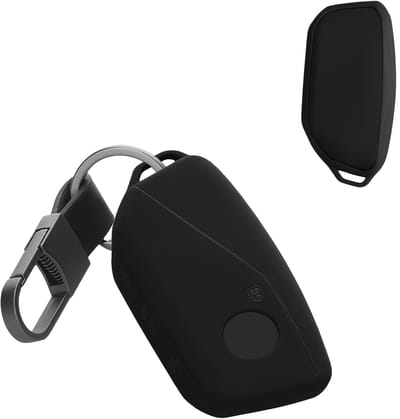 kwmobile Autosleutel Hoes Compatibel met BMW 4-knops X7 X1 U11 iX ix1 7-serie G07 I7 autosleutel – TPU Sleutelhoes – Sleutelschaal in zwart – Met Sleutelring