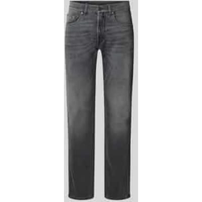 Tapered fit jeans in used-look model 'Lyon'