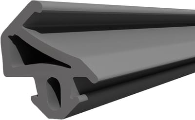 DQ-PP Raamafdichting, Zwart, 1 m, S-1155, Voor PLUS-TEC PVC ramen, Rubber afdichtingstape, PVC raamafdichtingen, Profielafdichting deurafdichting