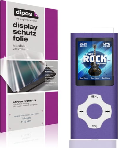 dipos – 4x Beschermfolie geschikt voor Tabmart T116 M01 | Krasbestendige & heldere Screenprotector Ultra-Thin