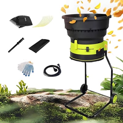 Elektrische Tuin Versnipperaar - Bladvermaler Compost - Tuinafval Verwerken - Bladloos Veilig Ontwerp - 2500W 17:1 - Zwart