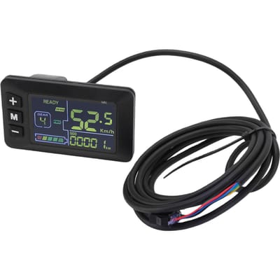 Elektrische Fiets LCD Display Meter G51 Fiets Bedieningspaneel met Waterdichte SM 5Y Connector voor Scooter Modificatie Kleur black