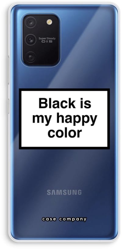 Case Company® - Hoesje geschikt voor Samsung Galaxy Note 10 Lite hoesje - Black is my happy color - Soft Cover Telefoonhoesje - Bescherming aan alle Kanten en Schermrand