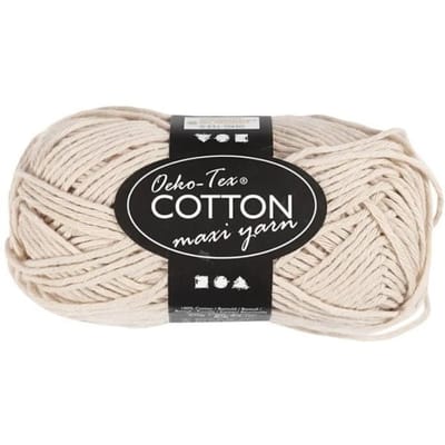 Creativ Company Cotton yarn Size 8/8 L: 80-85 M Sand color - 50gr.