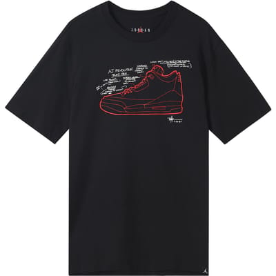 T-shirts Jordan Homme Noir Col Rond Coupe Droite Modérée S black