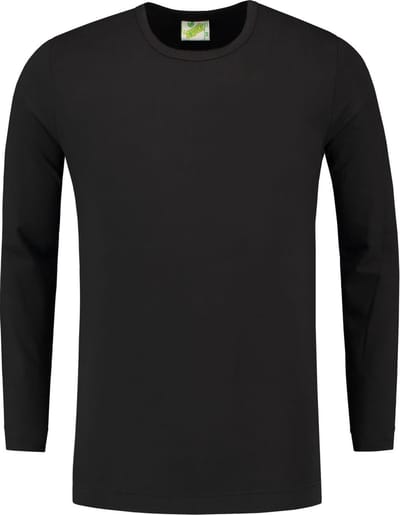 L&s t-shirt lange mouw zwart lem1265 maat l vv ( a 1 st )