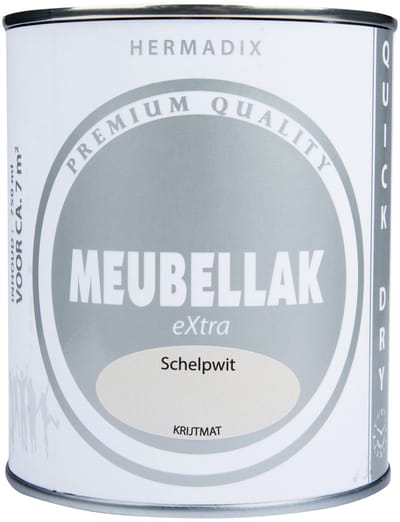 Hermadix Meubellak eXtra - Dekkend - Krijtmat  Schelpwit