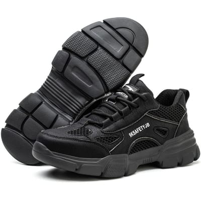 Veiligheidsschoenen Heren voor Werk Sneaker Anti-smash Antislip Werkschoenen Stalen Neus Beschermingsschoenen Lichtgewicht Ademende Werklaarzen 37