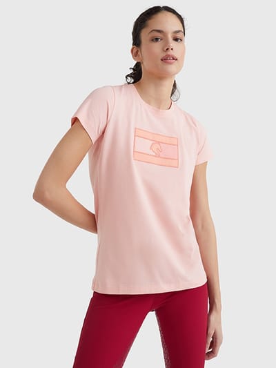 Tommy Hilfiger SS'22 Logo T-shirt Stijl-Peach-L