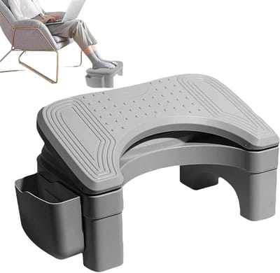 Toiletkruk - Badkamer poef - Verbeter stoelgang - In hoogte verstelbaar - 17-28 cm - Grijs