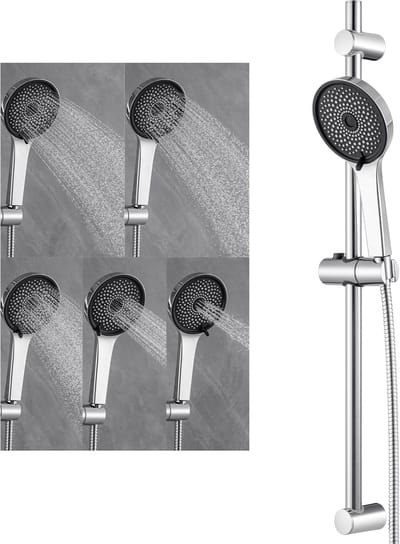 Auralum MAX Doucheset met Handdouche - 70 cm Glijstang - 5 Standen - Doucheslang 150 cm - Waterbesparend - Chroom