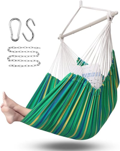 Grote Hangstoel Touw Swing XXL - Max 500 LB, 70 inch Hangmat Stoel met Stalen Spreider Bar