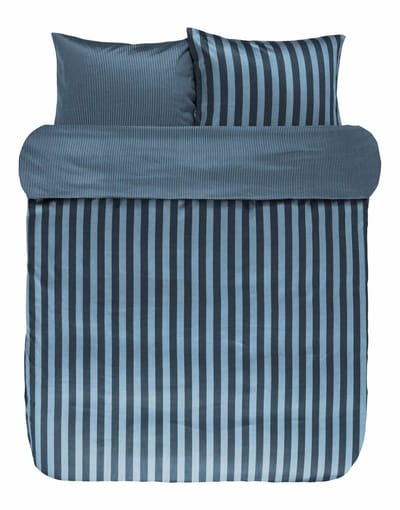 Marc O'Polo Dekbedovertrek Classic Stripe Deep Blue - 260x200/220 cm - 100% katoensatijn - incl.