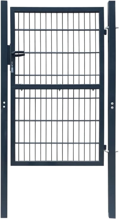 Stalen Tuinpoort - Metalen Hek - Tuin Afbakenen - Gepoedercoat - 106 x 130 cm - Antraciet