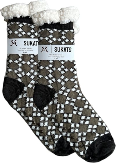 Sukats® Huissokken - Homesocks - Maat 41-46 - Antislip Sokken - Fluffy Sokken - Huissokken Heren - Slofsokken - Variant 143 - Meerdere Maten en Varianten - Verwarmde Sokken