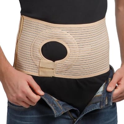 Mövibrace - Stomaband buik - Stoma - Colostoma en Ileostoma - Unisex - Beige - Maat S