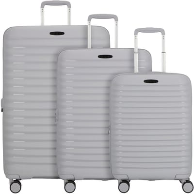 d & n Travel Line 4500 4 wielen Kofferset 3-delig met uitbreidingsplooi - Harde bagage - TSA slot - grey