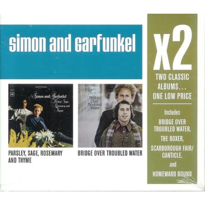 CD SIMON & GARFUNKEL - X2: Bridge Over Troubled Water / Pa 88697330092 Columbia 2008 VS Rock Gebruikt black