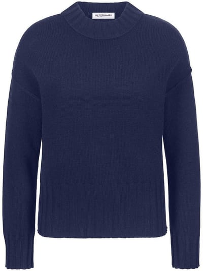 Trui ronde hals en lange mouwen Van Peter Hahn blauw