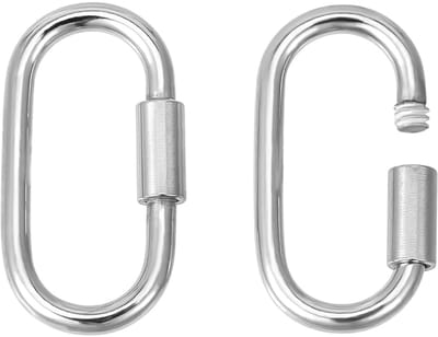 Karabijnhaak Draaibare Vatvormige Veilige Sluiting, 13,5x7x1,15mm Veilig Vergrendelend Ontwerp Karabijnhaak Sluiting voor het Maken van Sieraden Armbanden
