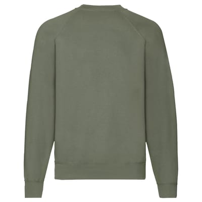 Fruit of the Loom Uniseks Klassiek Raglan Sweatshirt voor volwassenen (Klassieke Olijf)