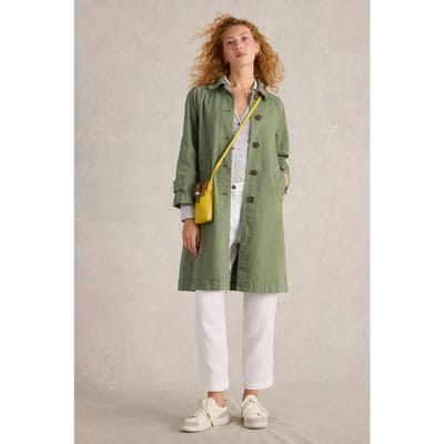 White Stuff Oakleigh Denim Coat Mid Green Größe: 22 REGULAR | Leichte Jacken Outlet | Damen | Blau