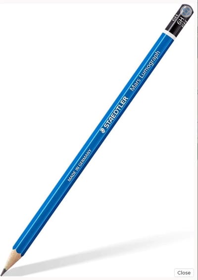 Staedtler Mars - Lumograph potloden - 6H - Zwart/grijs - Set per 12 stuks