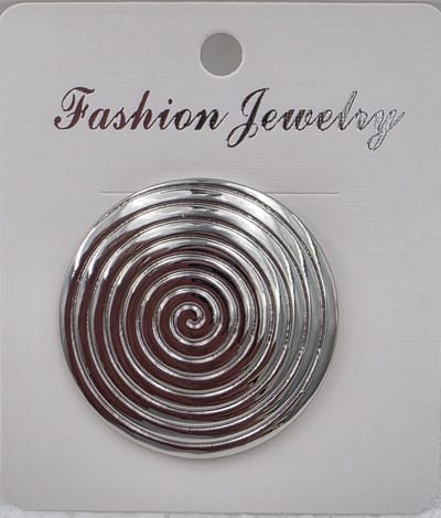 Magneet - broche - Design - levens - Spiraal - Symbool - Rond - zilver kleur - Ø 4 cm - Praktisch en stijlvolle oplossing om - omslagdoek - sjaal - vest - sluiten zonder gaatjes of beschadigingen te veroorzaken.