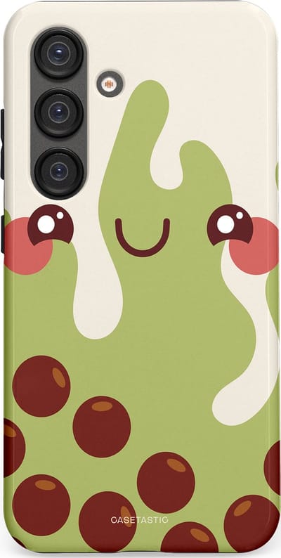 Casetastic Hoesje Geschikt voor Samsung S25 - Stijlvolle Beschermende Duo-layer Case - Smeltende pistache bolletjes