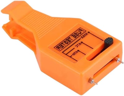 EGoods - Multifunctionele auto zekeringtester en trekker voor mini/standaard meszekeringen - oranje - auto zekeringcontrole - gereedschap auto elektronica.