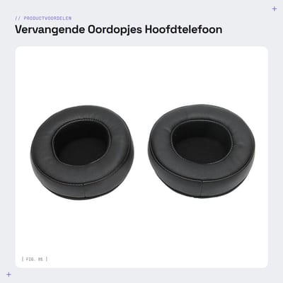 Dailygoods - Vervangende Oordopjes - Hoofdtelefoon Oorkussenhoes - Comfortabel en Duurzaam - 90 Mm - Universele Stereo Headset - Ideaal voor Lange Lui...