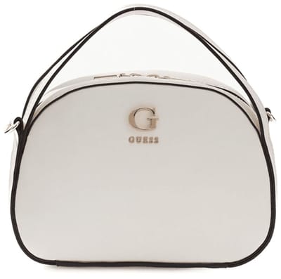GUESS schoudertas handtas Coleen Top Zip Crossbody Cream White crème
