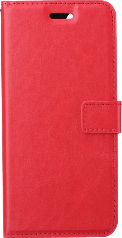 Hoes - Met Pasjeshouder - Geschikt voor OnePlus 10 Pro - Luxe Bookcase Portemonee - Flip Case - Kunstleer Book Case - Flipcase - Book Cover - Walletcase - PortemonneeHoes - Rood